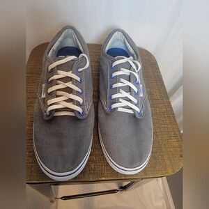 Vans Gray and Blue Athletic Shoes